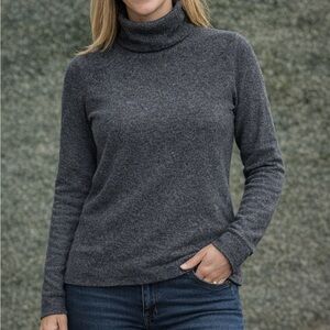Eileen Fisher Merino Wool Blend Long Sleeve Turtleneck Sweater